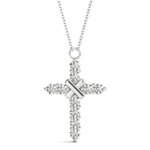 Solitaire Diamond Cross Pendant