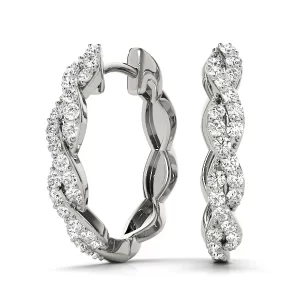 Twist of Sparkle Hoop Earrings
